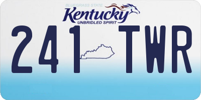 KY license plate 241TWR