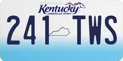 KY license plate 241TWS