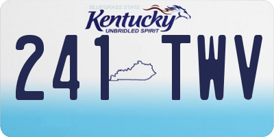 KY license plate 241TWV
