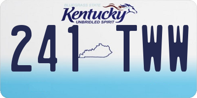 KY license plate 241TWW