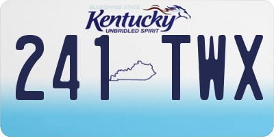 KY license plate 241TWX
