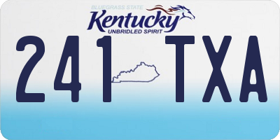 KY license plate 241TXA