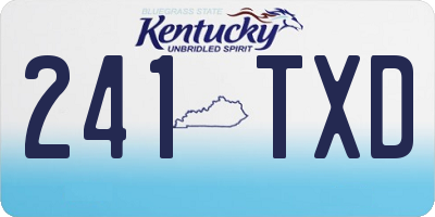 KY license plate 241TXD