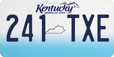 KY license plate 241TXE