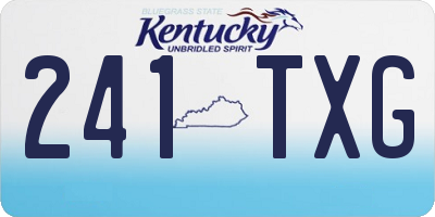 KY license plate 241TXG
