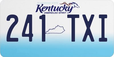 KY license plate 241TXI