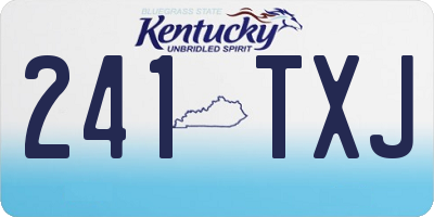 KY license plate 241TXJ