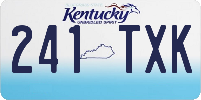 KY license plate 241TXK