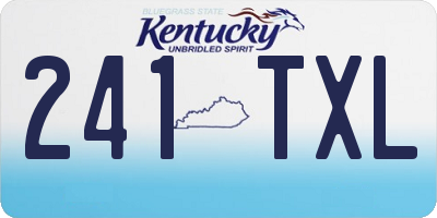 KY license plate 241TXL