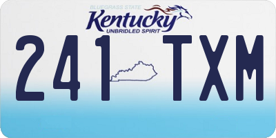 KY license plate 241TXM