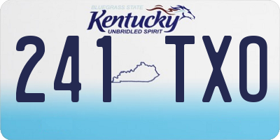 KY license plate 241TXO