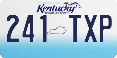 KY license plate 241TXP