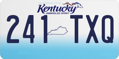 KY license plate 241TXQ