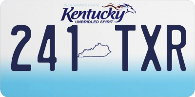 KY license plate 241TXR