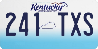 KY license plate 241TXS
