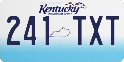 KY license plate 241TXT