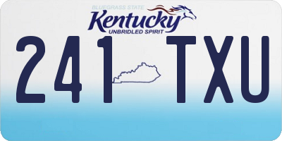 KY license plate 241TXU