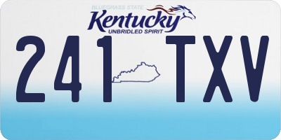 KY license plate 241TXV