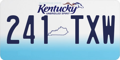 KY license plate 241TXW