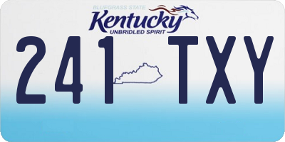KY license plate 241TXY