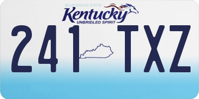 KY license plate 241TXZ
