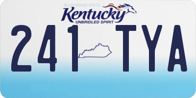 KY license plate 241TYA