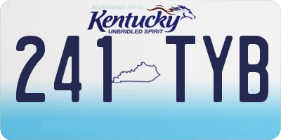 KY license plate 241TYB