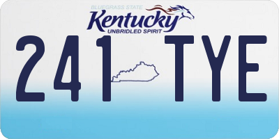 KY license plate 241TYE