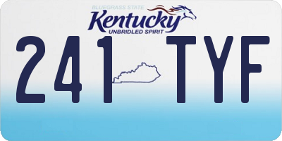 KY license plate 241TYF