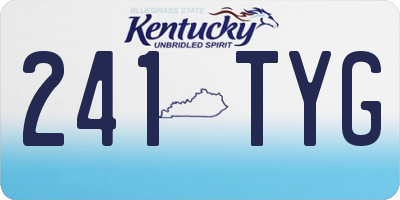 KY license plate 241TYG