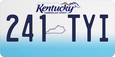 KY license plate 241TYI