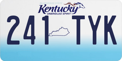 KY license plate 241TYK