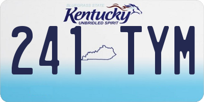 KY license plate 241TYM
