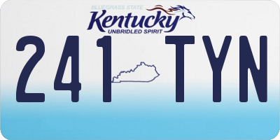 KY license plate 241TYN
