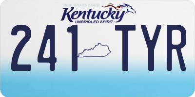 KY license plate 241TYR