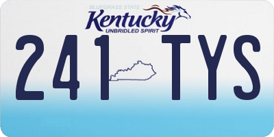 KY license plate 241TYS