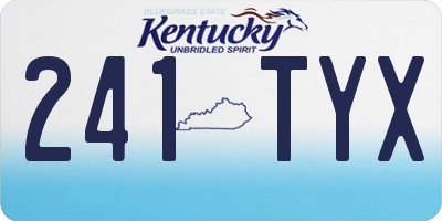 KY license plate 241TYX