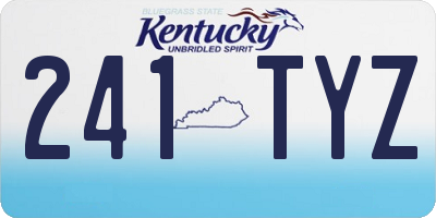 KY license plate 241TYZ
