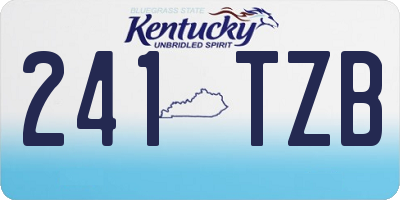 KY license plate 241TZB