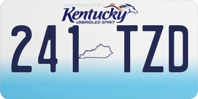 KY license plate 241TZD