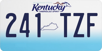 KY license plate 241TZF