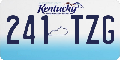 KY license plate 241TZG