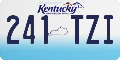 KY license plate 241TZI