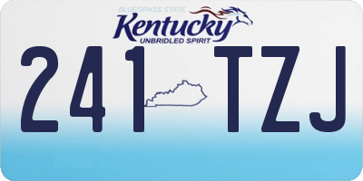 KY license plate 241TZJ