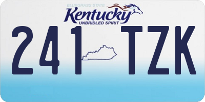 KY license plate 241TZK