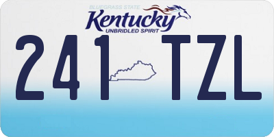 KY license plate 241TZL
