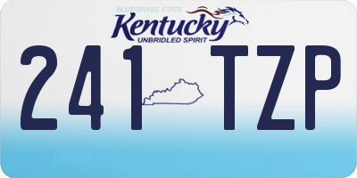 KY license plate 241TZP