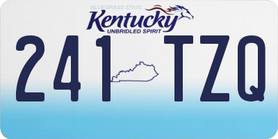 KY license plate 241TZQ