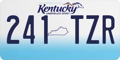 KY license plate 241TZR