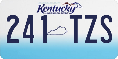 KY license plate 241TZS